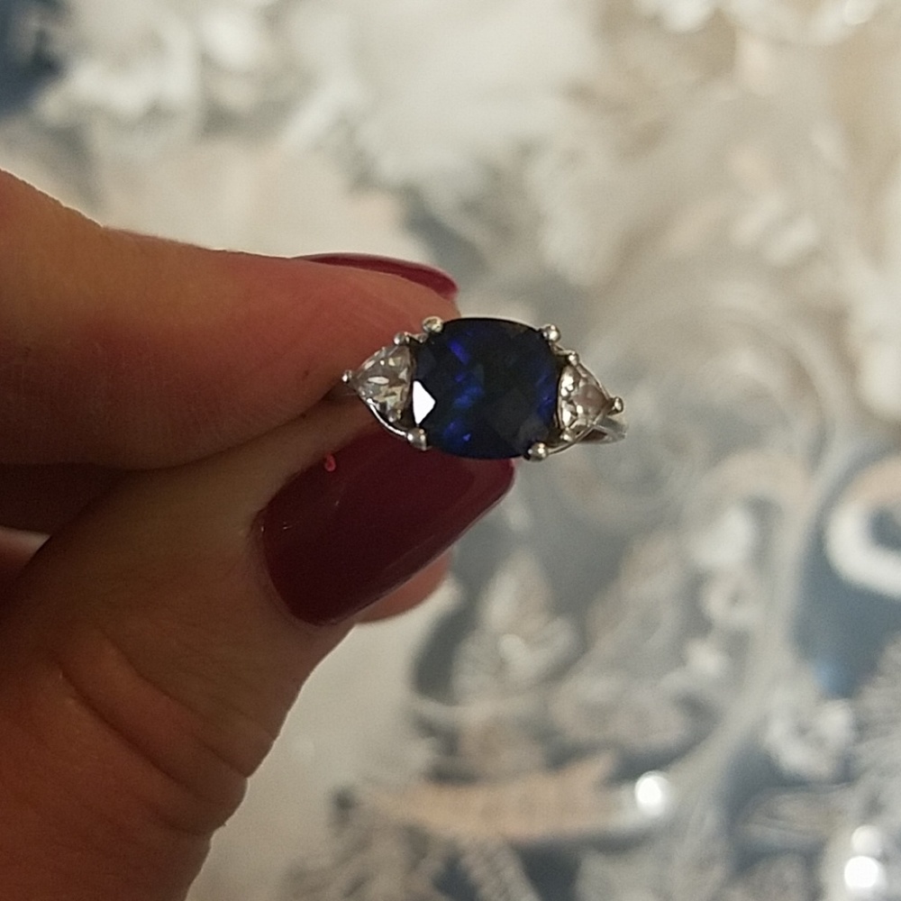 EMA Sterling Rhinestone Ring - Picture 2 of 5